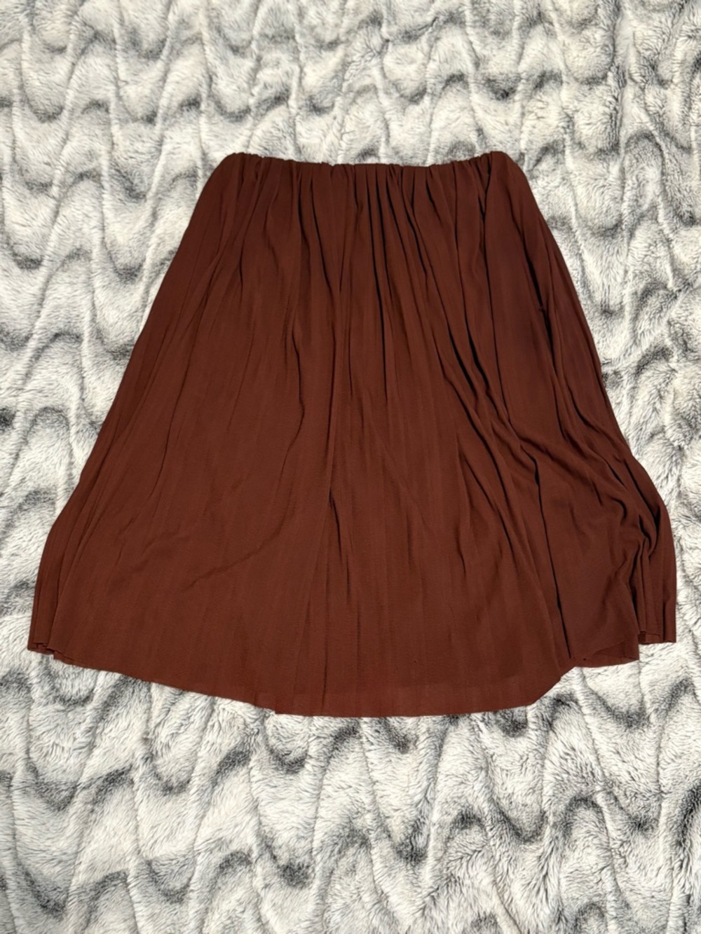 Zara Rust Brown Midi Skirt